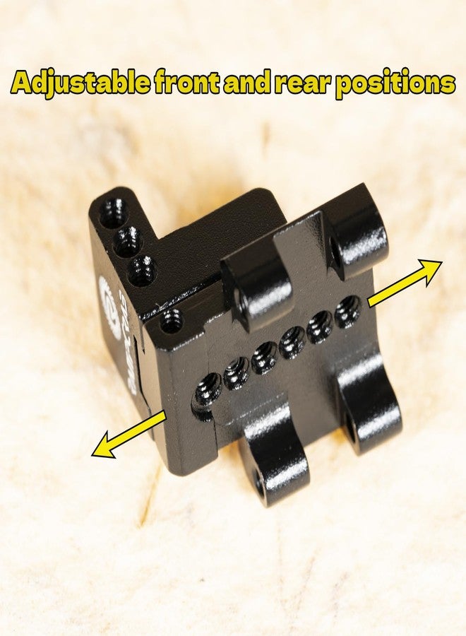 RampCrab Rear Axle Truss Upper Links Mount for SCX24 AX24 RC car, Multi-Position Adjustment, Aluminum Upgrades Part for Axial SCX24 Gladiator Bronco, 1/24 Crawler Car Upgrade Accessories, Black 2pcs - Image 5